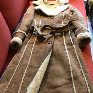 Vintage JJ Made in Canada leather trench coat